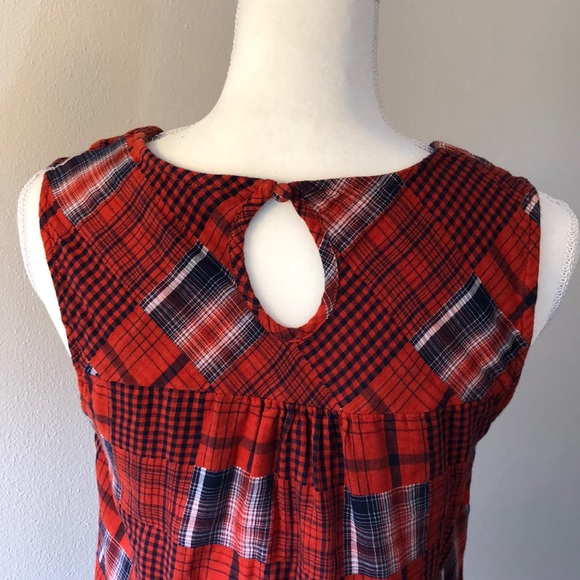 Fervour Plaid Patchwork Blouse - M - Picture 4 of 5
